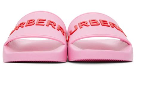 Burberry Embossed Logo Slides Bubblegum Pink (Women's)